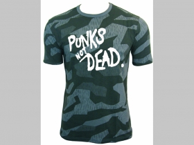 Punks not Dead nočný " ruský " maskáč - Nightcamo SPLINTER, pánske tričko 100%bavlna